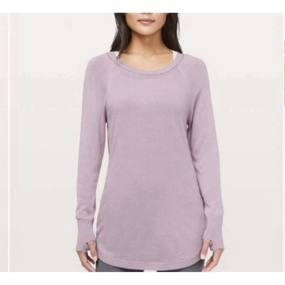 Lululemon Top Hello Aloe Womens 4 Antoinette Figue Lightweight Sweater Pullover